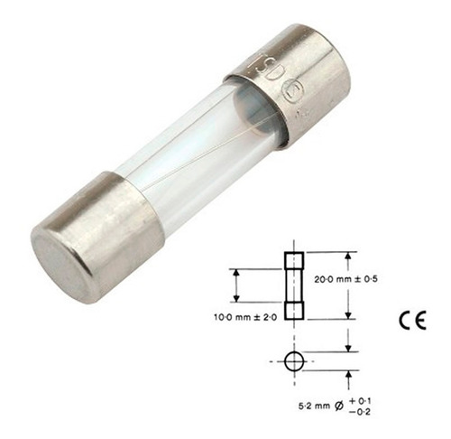 Fusibles Vidrio 5a/250v 20x5 Mmts X 10 Unidades