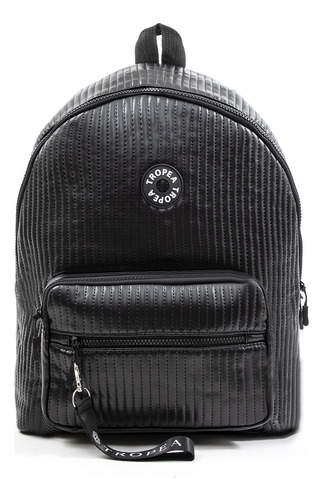 Mochila Mujer Tropea Campania Color Negro Diseño de la tela Lisa