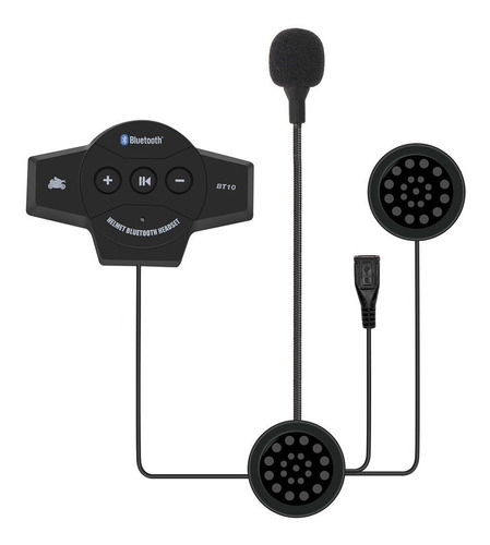 Audífonos Bluetooth Manos Libres Para Casco De Moto Bt10