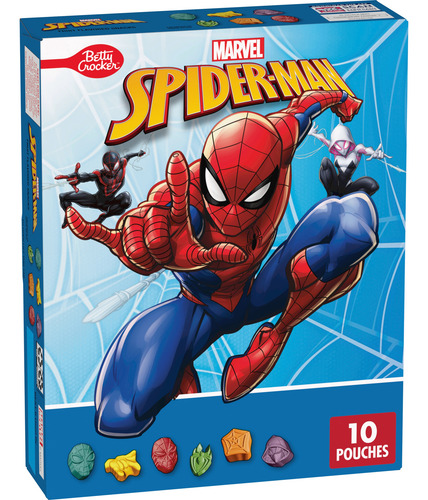 Spiderman Fruit Flavored Snacks, Gluten Free, C/10 Pz