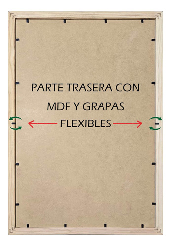 1 Marco De Madera Con Vidrio Anti 50x70cm, Todo Incluido Azul