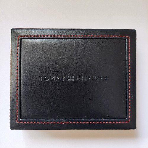 Tommy Hilfiger Billetera Cuero Genuino Marrón 100% Original
