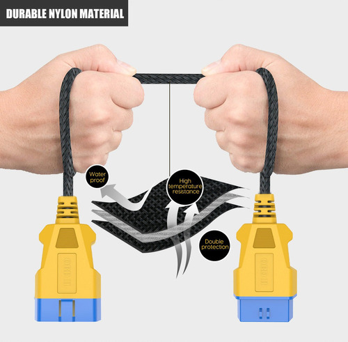 Cable De Extensión Autool Obd2 De 16 Pines, Conectores De Es