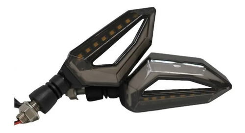 Imagen 3 de 7 de Kit Faros Giro Moto Universal Ambar Secuencial 12v 5w 1500lm