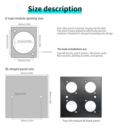 Qianrenon Rj11/rj12 6p6c Panel Mount Feedthrough Connecto...