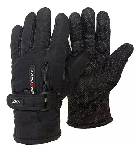 Guantes Térmicos Para Clima Frío Cremallera Moto Impermeable