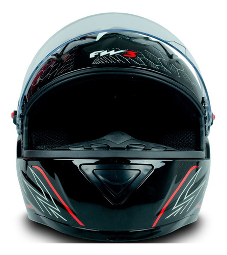Imagem 2 de 5 de Capacete Gt2 Branco Vermelho Brilho + Viseira Fumê