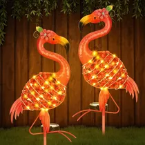 Comprar 2 Piezas De Decoraciones De Navidad Con Flamencos Para Patio