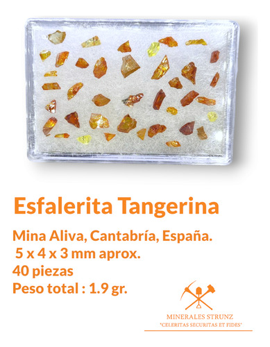 Mineral Raro Esfalerita Gema Tangerina Lote #2 (Usado)