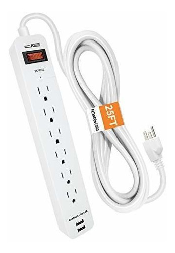 Energy 6 Outlet 2 Usb 1050 Joule Protector