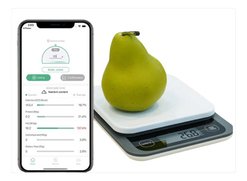 Balanza De Cocina Digital Con Informe Nutricional