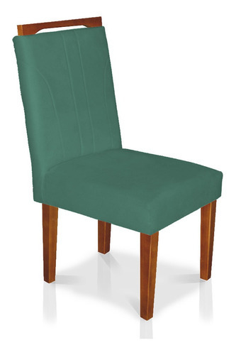 Set de 2 sillas de comedor Lyon Suede Pallazio de color azul turquesa