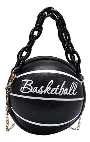 Mini Bolso De Hombro Con Negro Negro 17 Cm De Diámetro