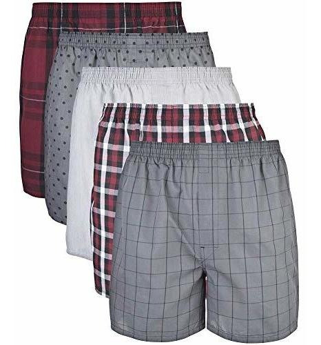 Set De 5 Boxer Talla X Large Para Hombre Mix Rojo Y Gris