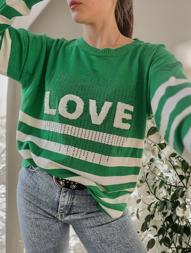 Sweater Pulover Buzo Mujer Bremer Rayado - Calidad Premium -