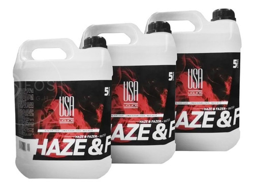 4x Líquido Para Maquina Haze A Base De Agua Fluído 5 Litros