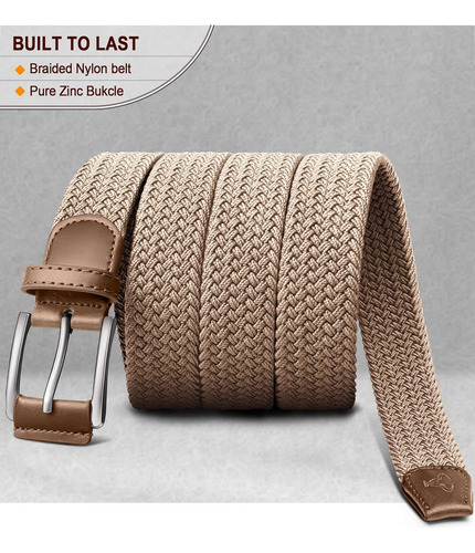 Bulliant Cinturón Elástico Para Hombre,cinturón Trenzado ...