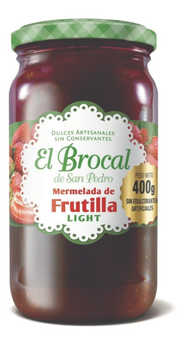 Mermelada El Brocal Light Frutilla 400g. - Libre De Gluten