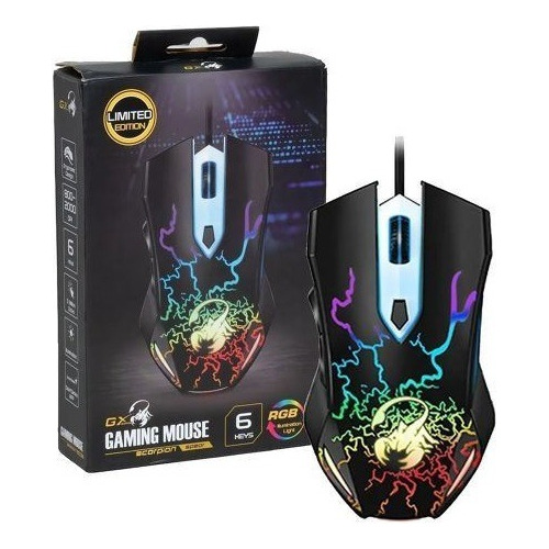 Mouse Gamer Gx Gaming Scorpion Spear Rgb 2000dpi 6 Botones