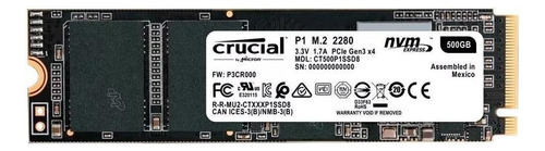 Disco sólido interno Crucial CT500P1SSD8 500GB