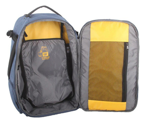 Mochila Cat Passport Urban 56-35-15cm 35 Lts Color Azul Diseño De La Tela Nido De Abeja