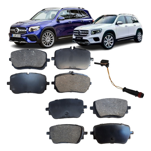 Pastilhas Freio Diant+tras+sensor Merc Glb200 2021 A 2023