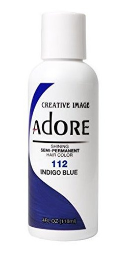 Adore Shining Semi Permanent Hair Colour, 112 Indigo Blue By