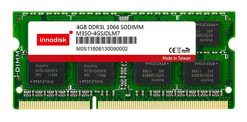 Memoria Innodisk Ddr3l 4gb 1066mhz Sodimm 1.35v