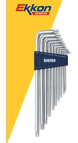 Juego Llaves Torx Largas Bremen 10 Pz T8 A T50