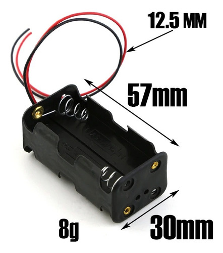 Tecneu 10 Piezas Portapila Para 4 Pilas Aa Bateria Doble A Con Cable Para Prototipos Electrónicos