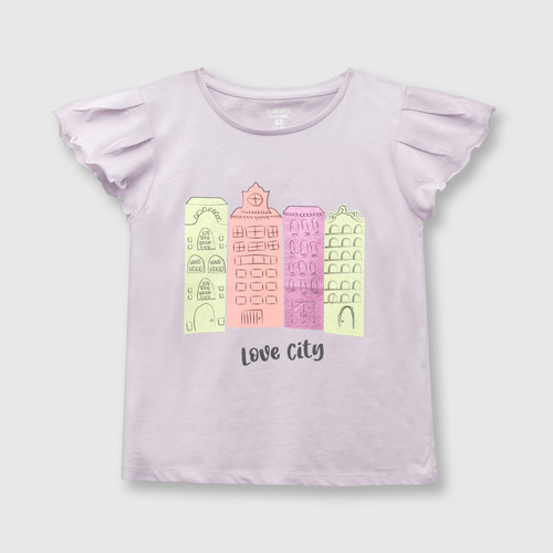 Polera De Niñas City Lila (2 A 12 Años)