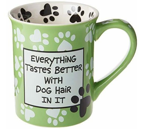 Enesco Nuestro Nombre Es Fango Del Pelo De Perro, 16 Oz Taza