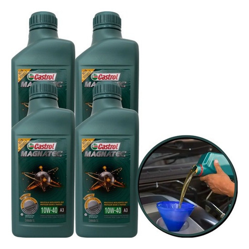 4 Litros Óleo De Motor Semi-sintético 10w40 Magnatec A3 B3