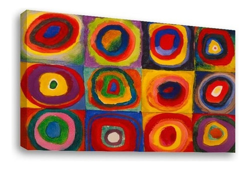 Cuadro Decorativo Canvas Moderno Kandinsky 2 150x120cm Color Natural Armazón Natural