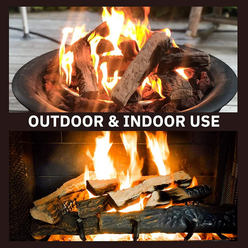 Leños Gaspro, Cerámica, Para Chimenea De Gas, 10 Piezas