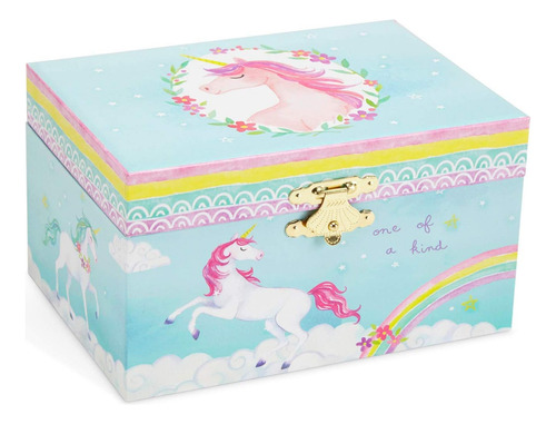 Juego De Regalo De Unicornio Arcoíris Joyero Musical Y Jue