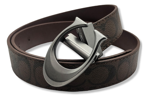 Cinturon Coach Doble Vista Reversible Clasico Unisex Chocolate M 115cm C