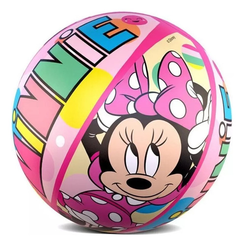 Bola Infantil Inflável 40cm Resistente Etitoys Piscina Cor Minnie