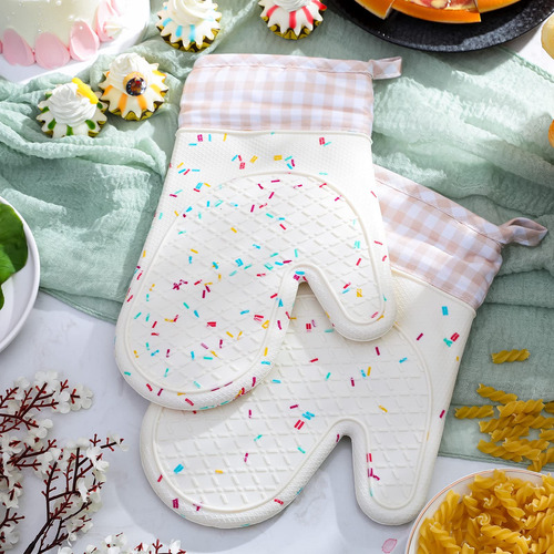 Set De 2 Guantes De Horno De Silicona Manoplas De Horno