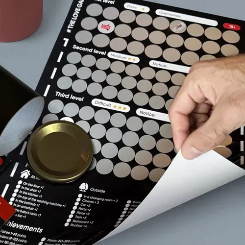 Jogo De Raspar Poster Do Jogo Love Game Para Casais