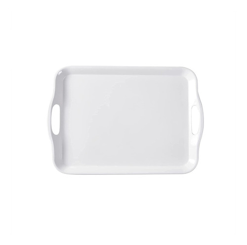 Bandeja Rectangular Melamina Blanca Grande 47 Cm