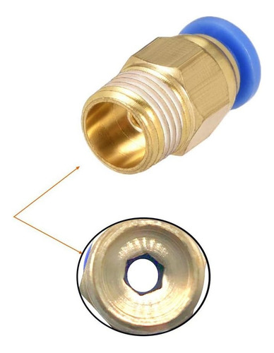 ..:: Racor Acople Pc4-01 (2 Unidades) 4mm Con Clip Azul ::..