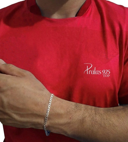 Imagem 4 de 6 de Cordão + Pulseira 3,5 Mm Prata 925 70 Cm Grumet Italiana