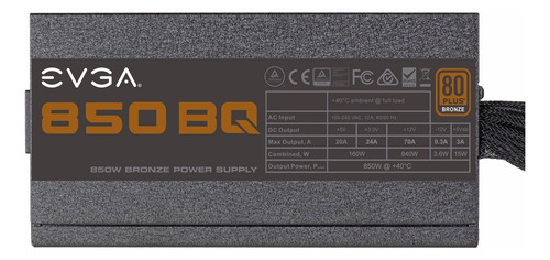 Fuente de alimentación semimodular 80 Plus Bronze Evga 850bq 110v/220v (bivoltio)