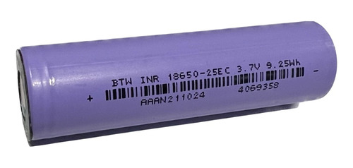 Pila 18650 Para Bateria De Litio Recargable Btw 3.7v 