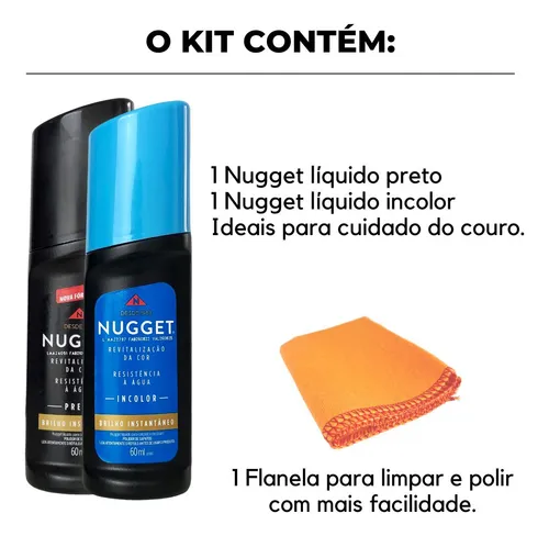 Nugget incolor para best sale couro