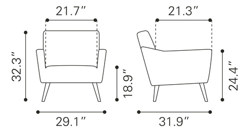 Sillon Bastille Verde Këssa Muebles