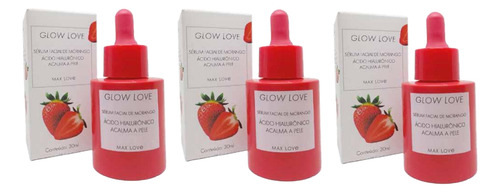 Kit Serum Facial Morango Glow Love Kit C 3 Unidades Momento de Aplicação Dia/noite Tipo de Pele Normal