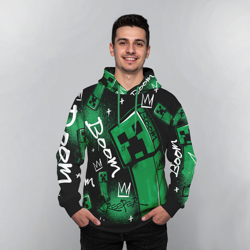 Sudadera Minecraft Creeper Grafitti Swag Adulto Unisex