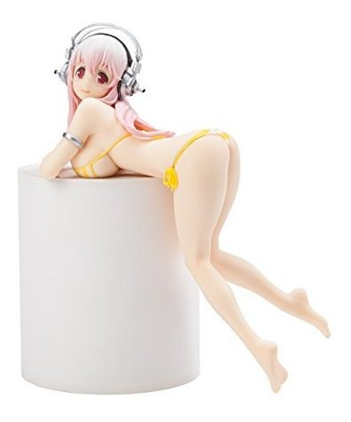 Furyu 5  Super Sonico Fideos Stopper Figura Yellow Rayas Ver